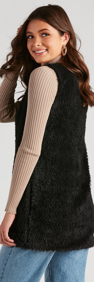 So Extra Faux Fur Vest helps create the best summer outfit for a look that slays at any event or occasion!