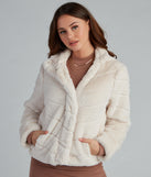 Trendy Illusion Stripe Faux Fur Jacket helps create the best summer outfit for a look that slays at any event or occasion!