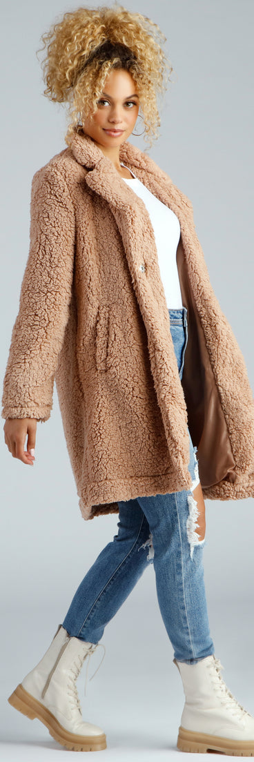 Elevated Glamour Faux Fur Longline Jacket helps create the best summer outfit for a look that slays at any event or occasion!