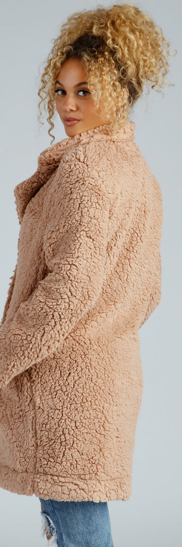 Elevated Glamour Faux Fur Longline Jacket helps create the best summer outfit for a look that slays at any event or occasion!