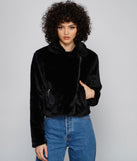 Rebel Chic Faux Fur Moto Jacket helps create the best summer outfit for a look that slays at any event or occasion!
