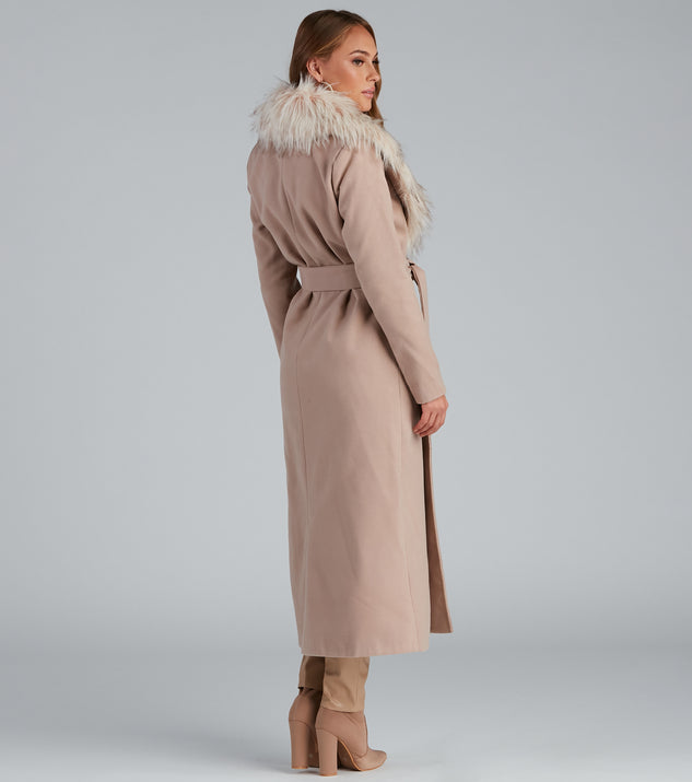 Frederica Pocketed Faux Fur Collar Coat – VICI