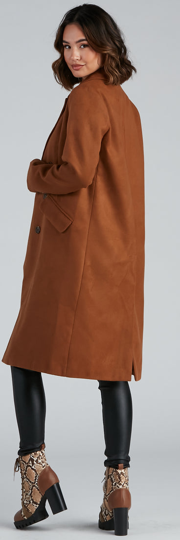Timelessly Classic Faux Wool Trench Coat helps create the best summer outfit for a look that slays at any event or occasion!