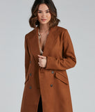 Timelessly Classic Faux Wool Trench Coat helps create the best summer outfit for a look that slays at any event or occasion!