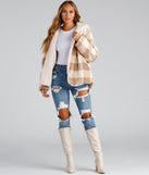 Cuddle Weather Plaid Sherpa Reversible Jacket helps create the best summer outfit for a look that slays at any event or occasion!