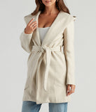 Belted Sophistication Faux Wool Coat helps create the best summer outfit for a look that slays at any event or occasion!