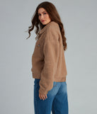 Cuddle Up Sherpa Knit Jacket helps create the best summer outfit for a look that slays at any event or occasion!
