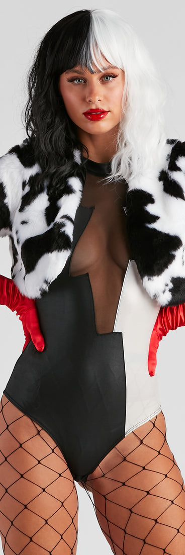 Major Diva Energy Faux Fur Jacket for a women’s cruel or villainous diva costumes