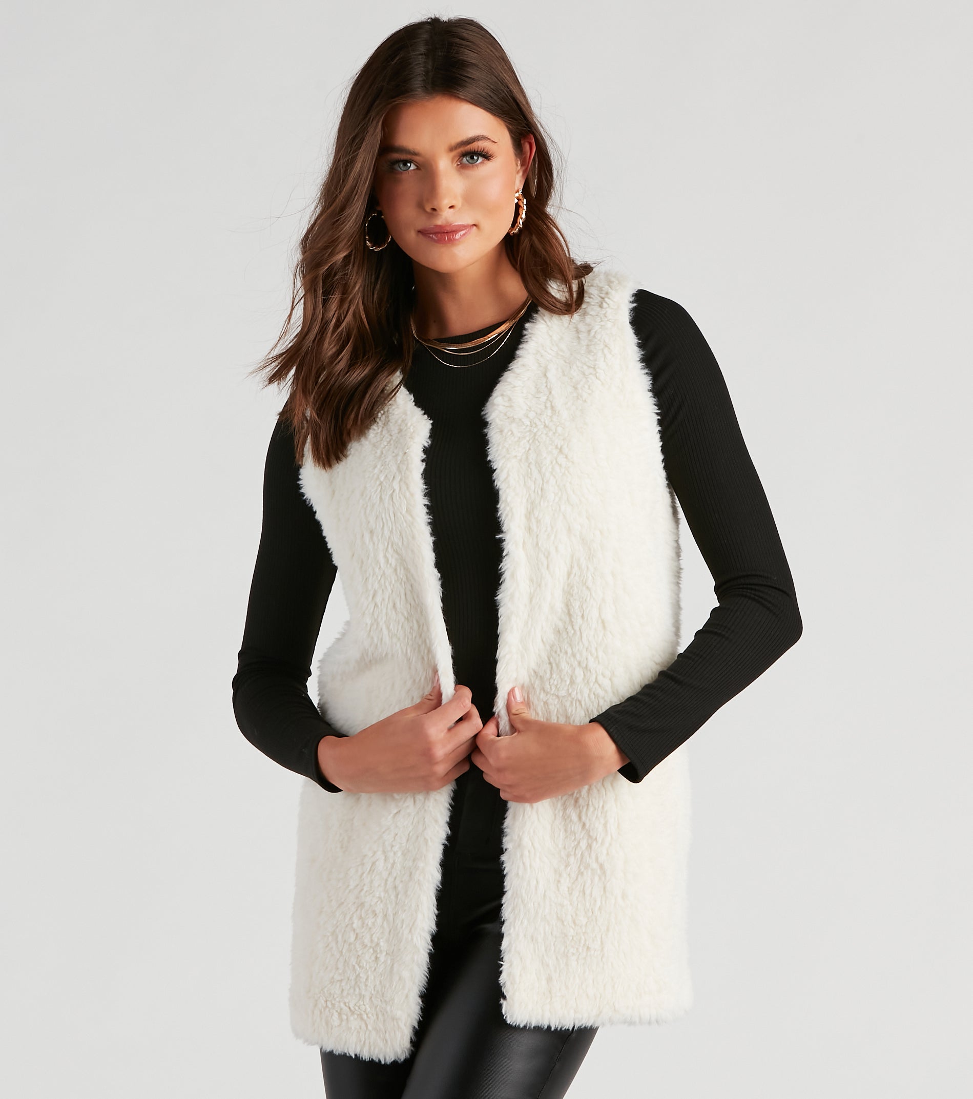 （新品）OPEN SESAME CLUB tulle fur vest Brand new）OPEN SESAME CLUB tulle fur vest