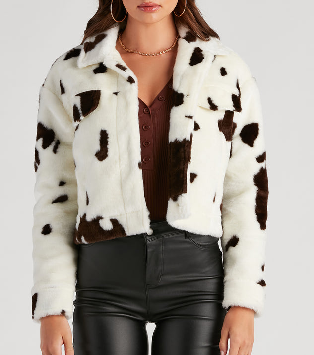 Ahead Of The Herd Cow Print Jacket | Windsor