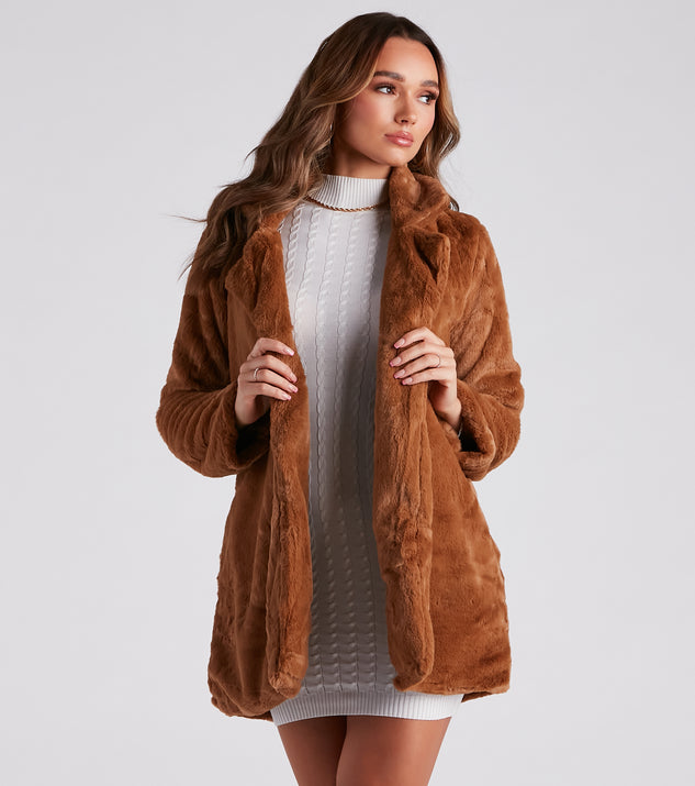 Always Luxe Faux Fur Long Coat helps create the best summer outfit for a look that slays at any event or occasion!