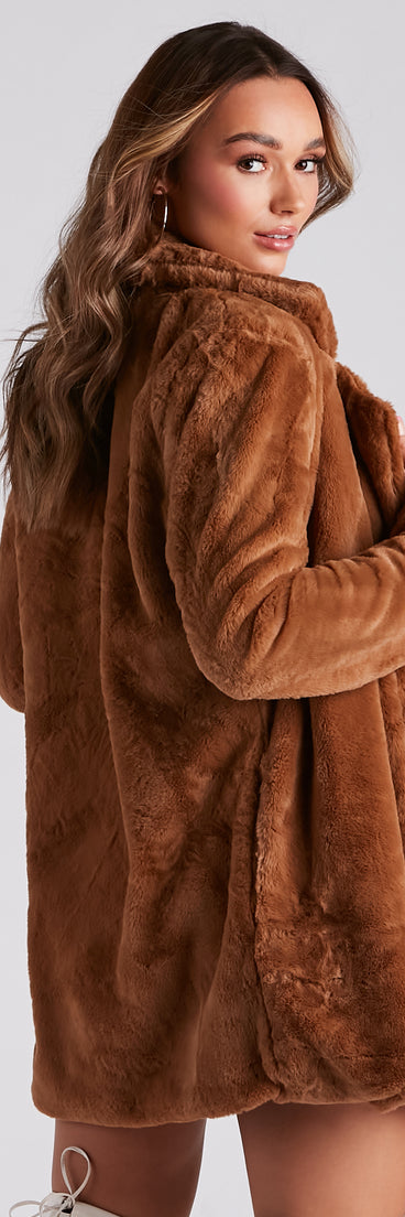 Always Luxe Faux Fur Long Coat helps create the best summer outfit for a look that slays at any event or occasion!
