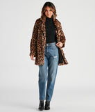 Fabulous Diva Leopard Print Faux Fur Coat helps create the best summer outfit for a look that slays at any event or occasion!