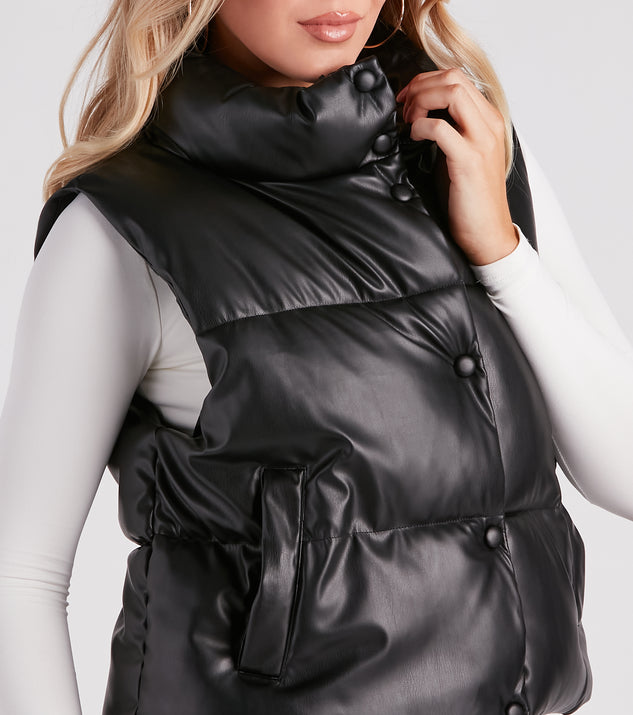 トップス 00s share spirit leather puffer vest 00s share spirit leather puffer vest