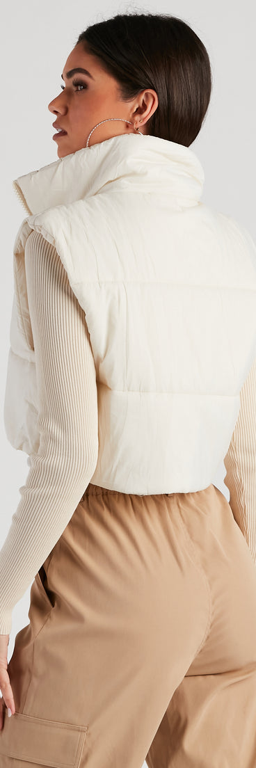 Trend Alert Cropped Puffer Vest helps create the best summer outfit for a look that slays at any event or occasion!