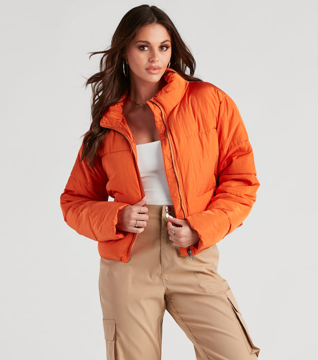 Your Favorite Puffer Crop Jacket helps create the best summer outfit for a look that slays at any event or occasion!