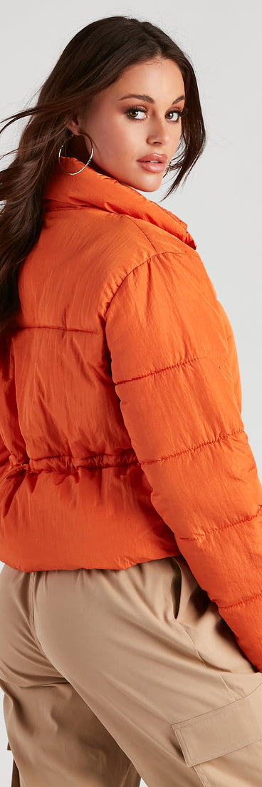 Your Favorite Puffer Crop Jacket helps create the best summer outfit for a look that slays at any event or occasion!