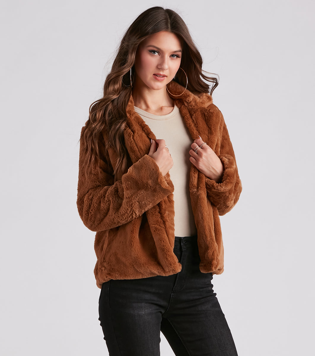 Lucky Brand Women's Quilted Faux-Fur-Collar Coat