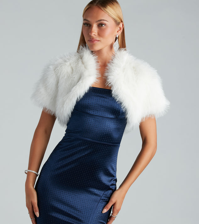 Next SPARKLE FLUFFY SHRUG - Vest - white/wit Next SPARKLE FLUFFY SHRUG - Vest - white/wit