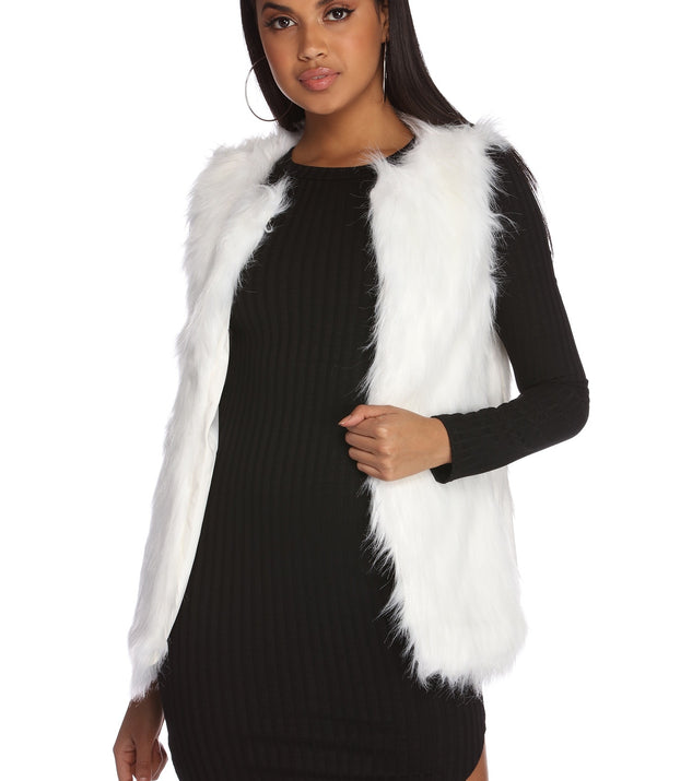 Here Faux A Good Time Fur Vest
