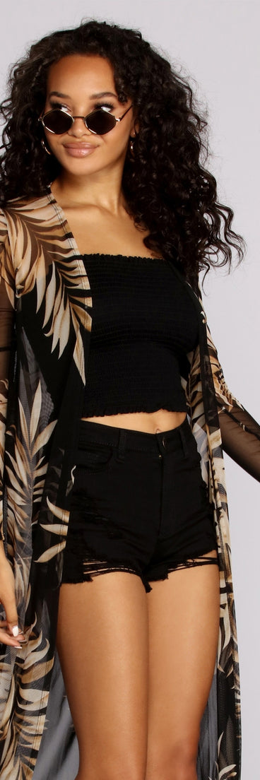 Lush Lounging Tropical Duster for 2022 festival outfits, festival dress, outfits for raves, concert outfits, and/or club outfits