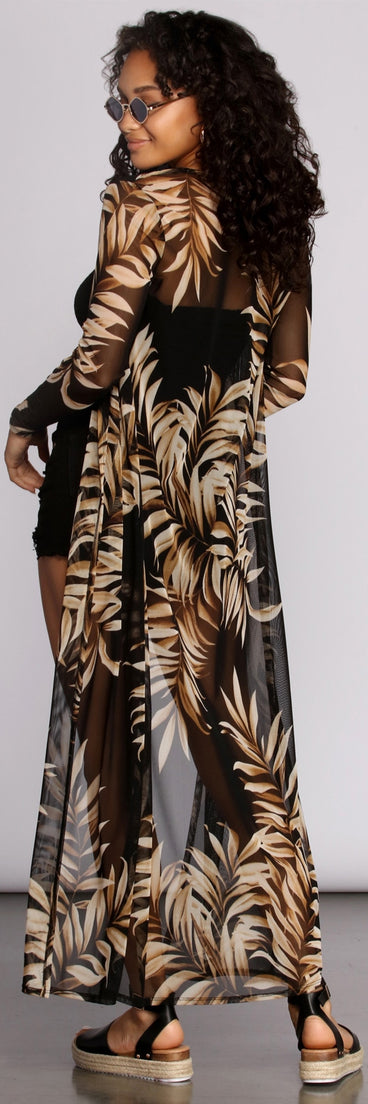 Lush Lounging Tropical Duster for 2022 festival outfits, festival dress, outfits for raves, concert outfits, and/or club outfits