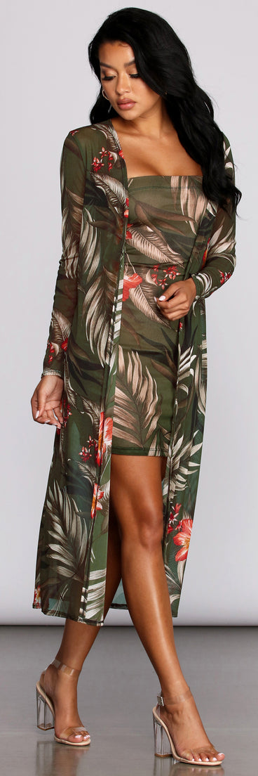 Tropical Getaway Duster for 2022 festival outfits, festival dress, outfits for raves, concert outfits, and/or club outfits