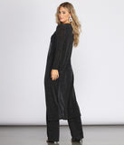 Glittering Long Knit Duster for 2023 festival outfits, festival dress, outfits for raves, concert outfits, and/or club outfits