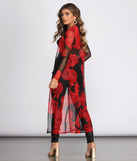 Sheer & There Mesh Floral Duster for 2023 festival outfits, festival dress, outfits for raves, concert outfits, and/or club outfits