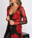 Sheer & There Mesh Floral Duster helps create the best summer outfit for a look that slays at any event or occasion!
