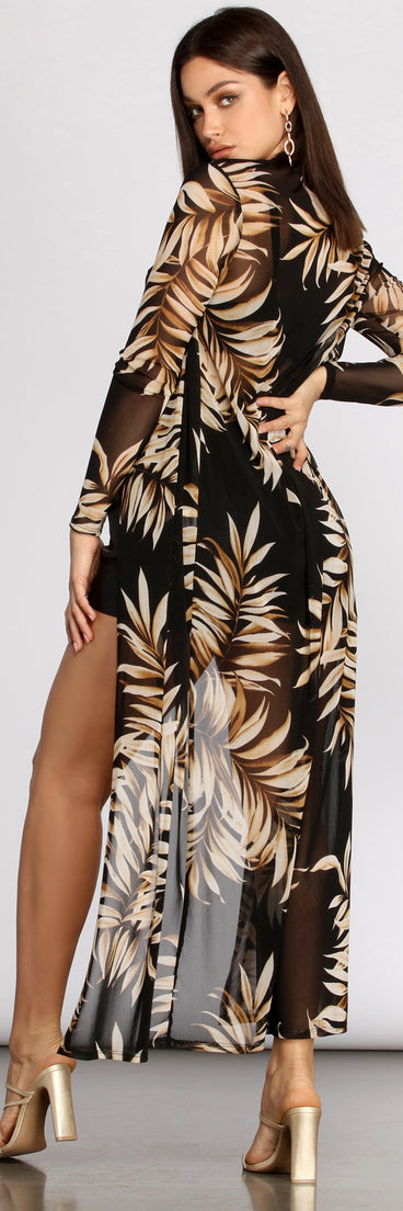 On A Tropical Getaway Mesh Duster for 2023 festival outfits, festival dress, outfits for raves, concert outfits, and/or club outfits