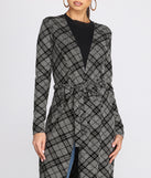 Belted Plaid Knit Duster helps create the best summer outfit for a look that slays at any event or occasion!