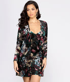 Floral Fever Mesh Burnout Velvet Duster helps create the best summer outfit for a look that slays at any event or occasion!
