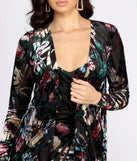 Floral Fever Mesh Burnout Velvet Duster helps create the best summer outfit for a look that slays at any event or occasion!