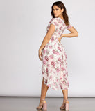 With fun and flirty details, Flutter Sleeve Floral High Low Top shows off your unique style for a trendy outfit for the summer season!