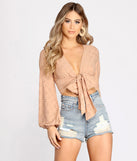 With fun and flirty details, Sweeten The Deal Eyelet Tie Front Top shows off your unique style for a trendy outfit for the summer season!