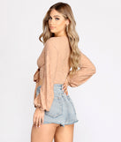 With fun and flirty details, Sweeten The Deal Eyelet Tie Front Top shows off your unique style for a trendy outfit for the summer season!