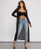 Flowy Long Sleeve Knit Duster helps create the best summer outfit for a look that slays at any event or occasion!