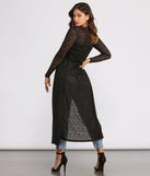 Flowy Long Sleeve Knit Duster for 2023 festival outfits, festival dress, outfits for raves, concert outfits, and/or club outfits