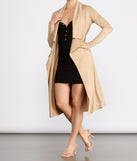 Faux Suede Sophistication Trench Coat helps create the best summer outfit for a look that slays at any event or occasion!