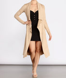 Faux Suede Sophistication Trench Coat helps create the best summer outfit for a look that slays at any event or occasion!