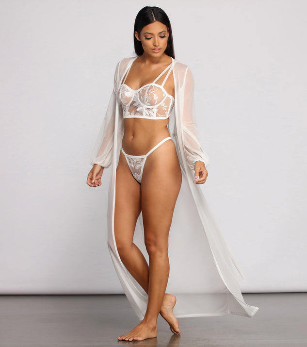 Chic And Sheer Mesh Belted Duster helps create the best summer outfit for a look that slays at any event or occasion!