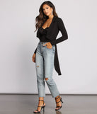 Lead the Way Long Crepe Jacket helps create the best summer outfit for a look that slays at any event or occasion!