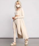 You’ll look stunning in the Ribbed Knit Long Sleeve Duster when paired with its matching separate to create a glam clothing set perfect for parties, date nights, concert outfits, back-to-school attire, or for any summer event!