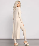 Ribbed Knit Long Sleeve Duster helps create the best summer outfit for a look that slays at any event or occasion!