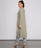 Casual And Cozy Ribbed Knit Duster for 2023 festival outfits, festival dress, outfits for raves, concert outfits, and/or club outfits
