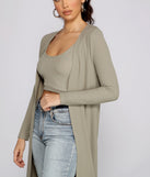 Casual And Cozy Ribbed Knit Duster helps create the best summer outfit for a look that slays at any event or occasion!
