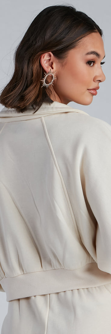 Casually Cozy Zip Front Jacket for 2023 festival outfits, festival dress, outfits for raves, concert outfits, and/or club outfits