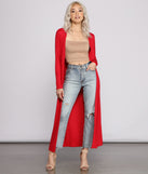 For The Love of Knit Ribbed Duster helps create the best summer outfit for a look that slays at any event or occasion!
