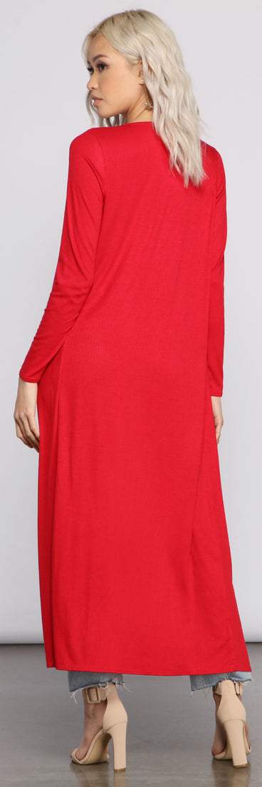 For The Love of Knit Ribbed Duster for 2023 festival outfits, festival dress, outfits for raves, concert outfits, and/or club outfits